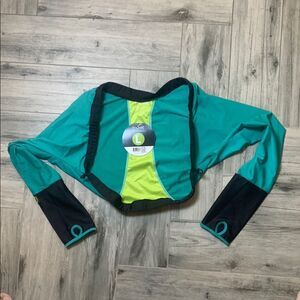 Moxie Cycling Aqua Blue Reflective Century Bolero